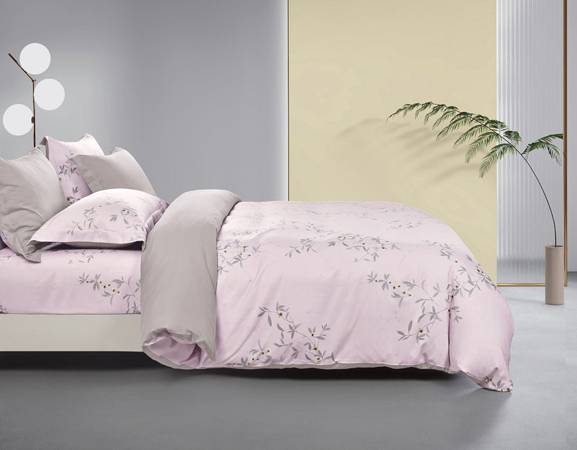 Epinova Lyosilk 1200TC Printed Bedsheet | Bedset (ELP2828 Lusia)