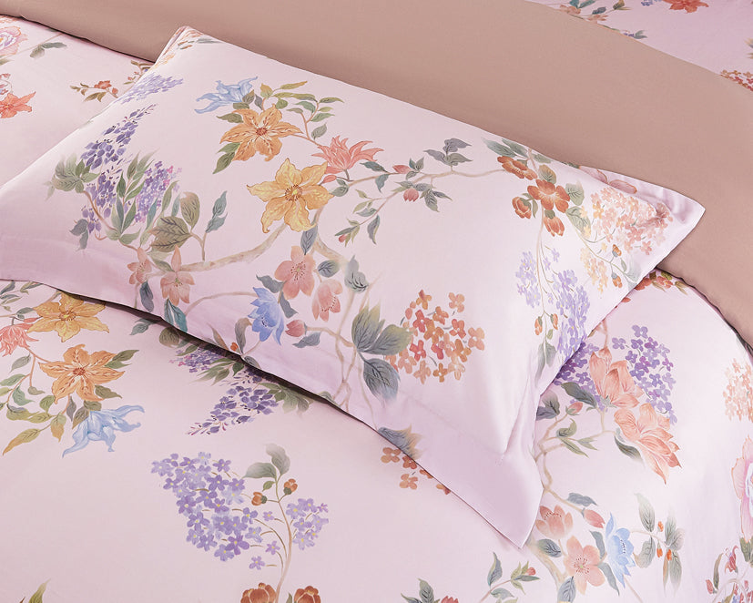 Epinova Lyosilk 1200TC Printed Bedsheet | Bedset (ELP2830 Guloria)