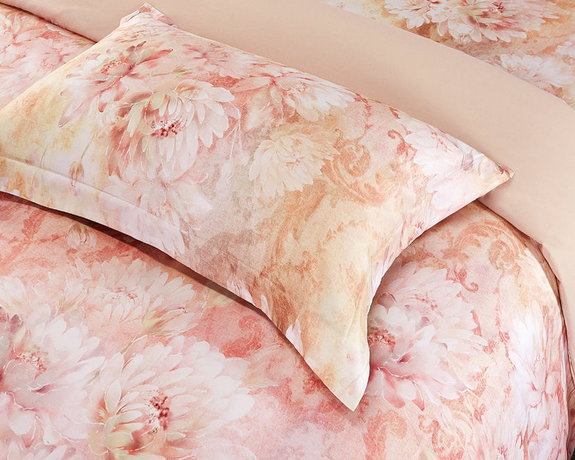 Epinova Lyosilk 1200TC Printed Bedsheet | Bedset (ELP2832 Opuliflora)