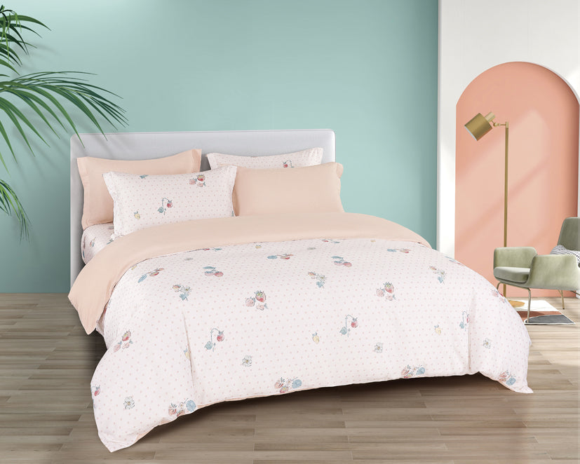 Epinova Lyosilk 1200TC Printed Bedsheet | Bedset (ELP2843 Sweet Memory)