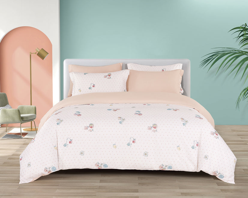 Epinova Lyosilk 1200TC Printed Bedsheet | Bedset (ELP2843 Sweet Memory)