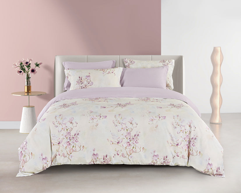 Epinova Lyosilk 1200TC Printed Bedsheet | Bedset (ELP2844 Magnoliae)