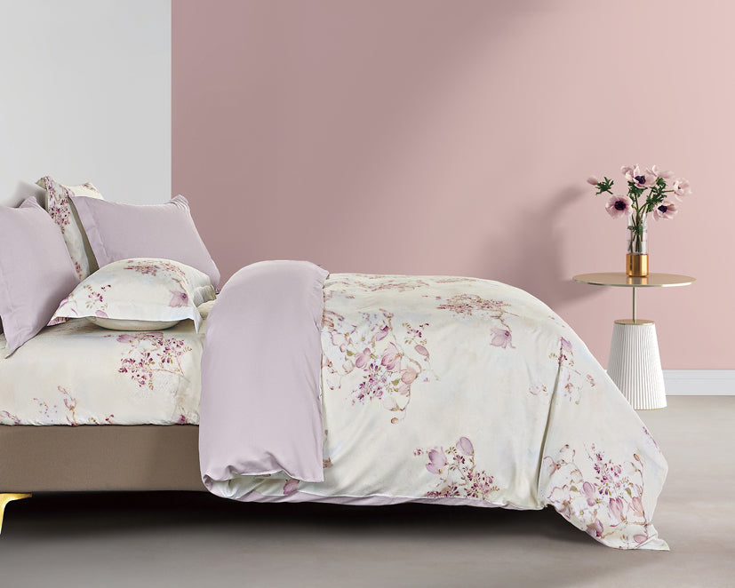 Epinova Lyosilk 1200TC Printed Bedsheet | Bedset (ELP2844 Magnoliae)