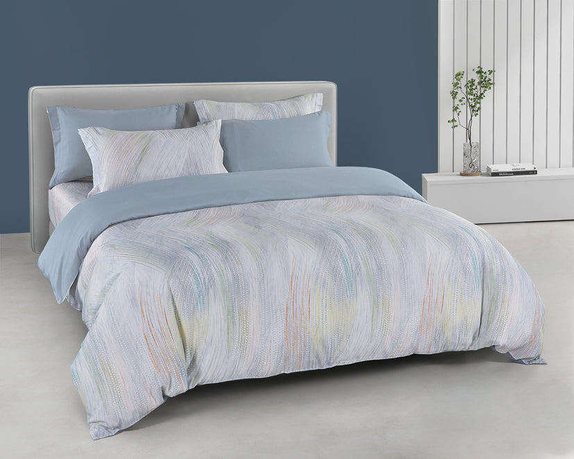 Epinova Lyosilk 1200TC Printed Bedsheet | Bedset (ELP2845 Zephyr)