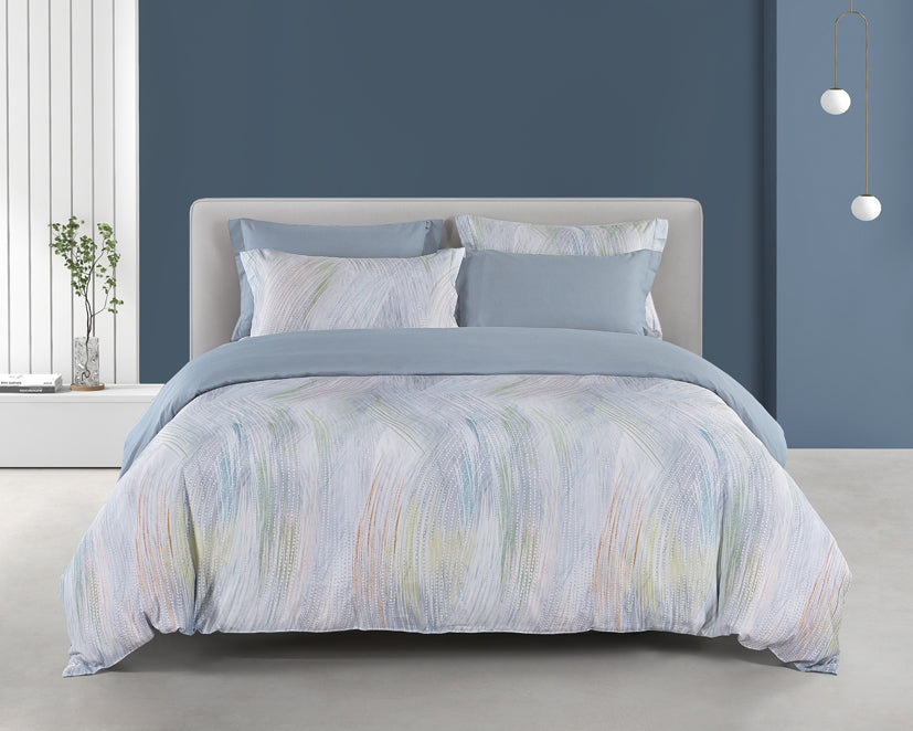 Epinova Lyosilk 1200TC Printed Bedsheet | Bedset (ELP2845 Zephyr)
