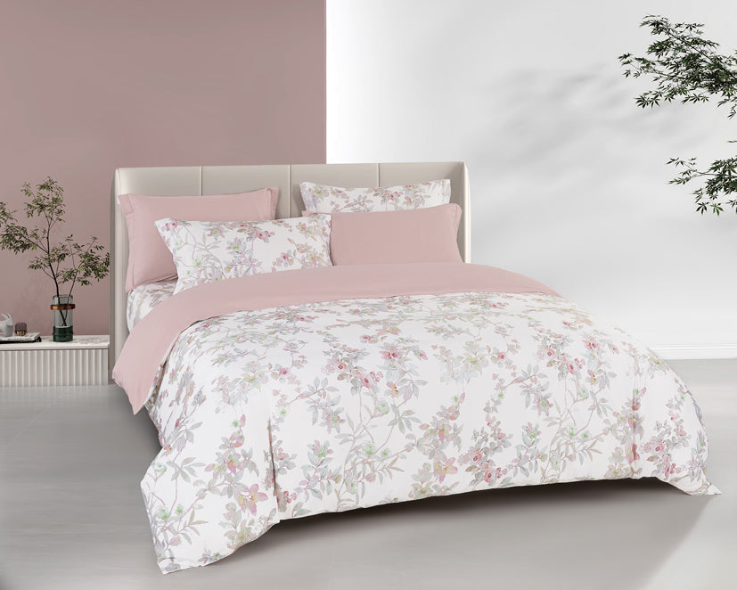 Epinova Lyosilk 1200TC Printed Bedsheet | Bedset (ELP2846 Ethereal)