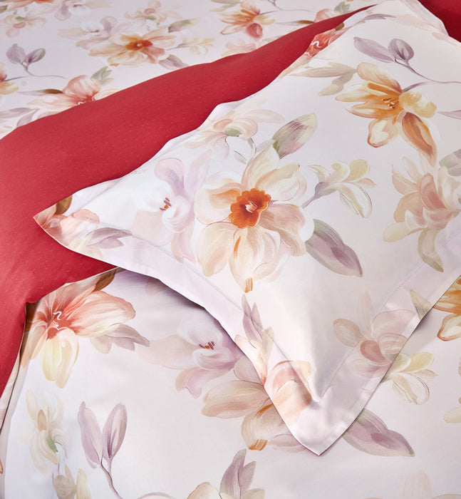 Epinova Lyosilk 1200TC Printed Bedsheet | Bedset (ELP2848 Rosy Magnolia)