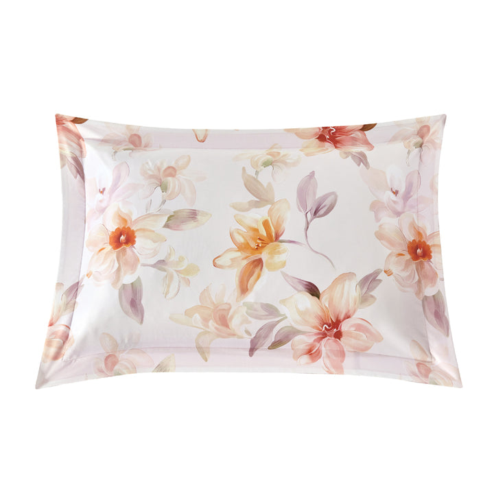 Epinova Lyosilk 1200TC Printed Bedsheet | Bedset (ELP2848 Rosy Magnolia)