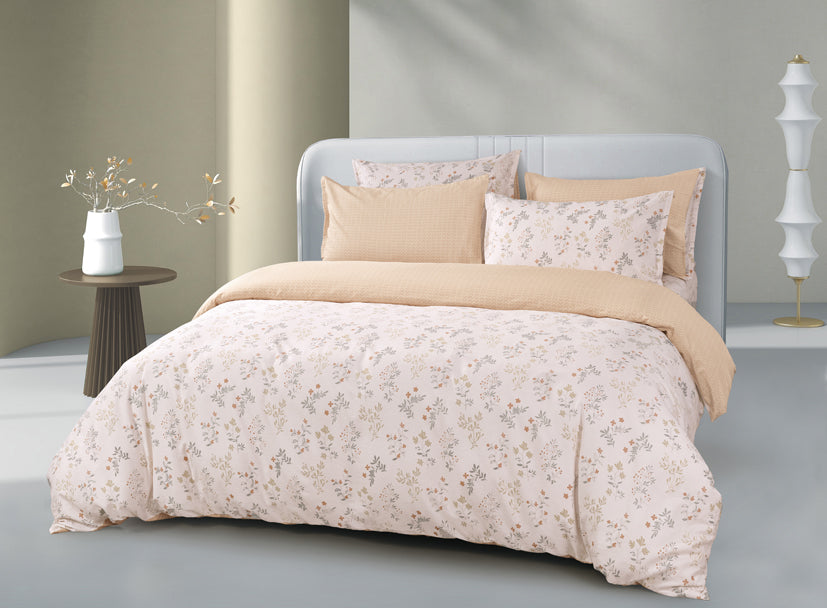 Epinova 1000TC 100% Pure Cotton Printed Bedsheet Set | Fitted Sheet | Bedding Set