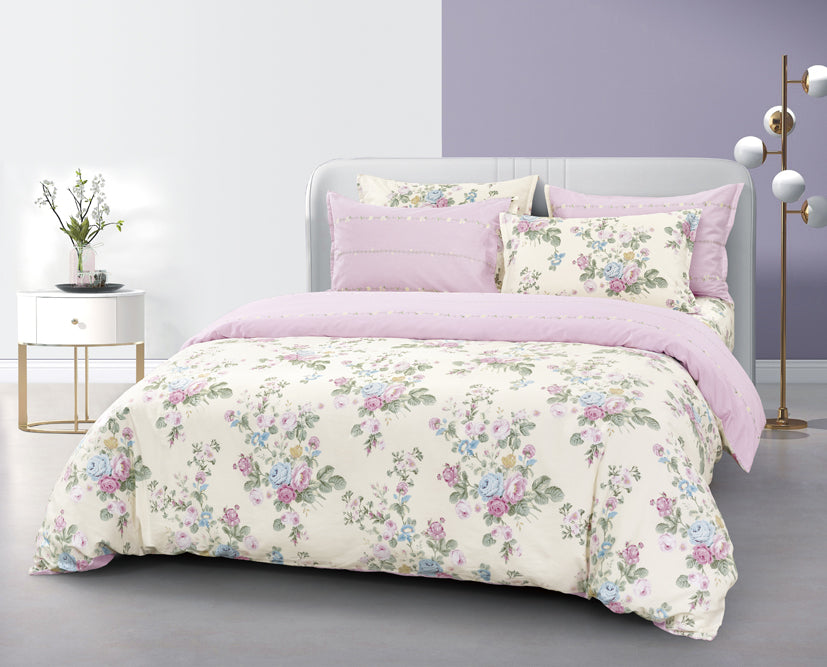 Epinova 1000TC 100% Pure Cotton Printed Bedsheet Set | Fitted Sheet | Bedding Set