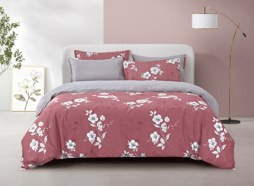 Epinova 1000TC 100% Pure Cotton Printed Bedsheet Set | Fitted Sheet | Bedding Set