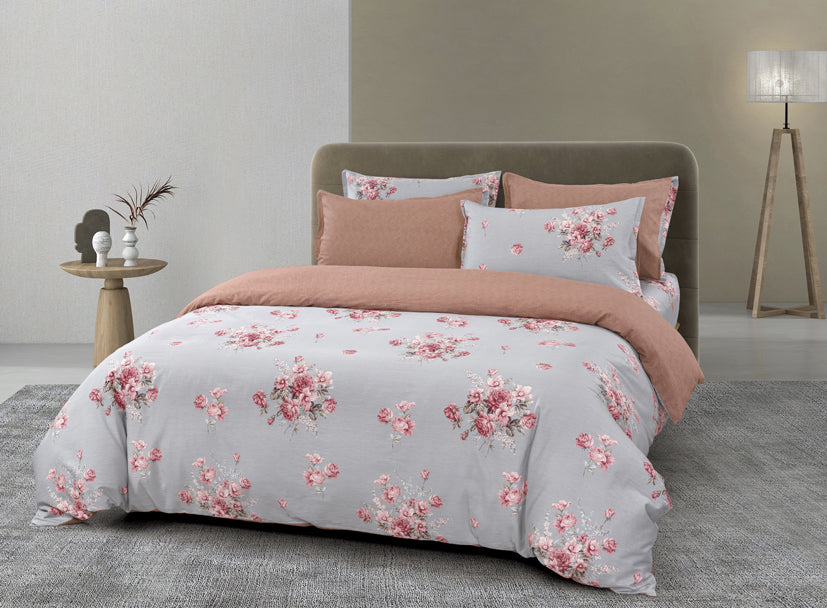 Epinova 1000TC 100% Pure Cotton Printed Bedsheet Set | Fitted Sheet | Bedding Set