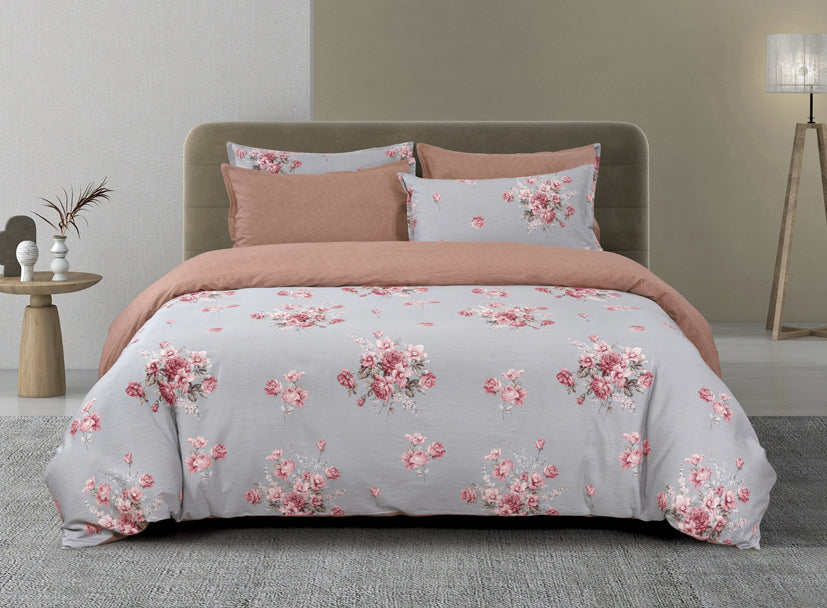 Epinova 1000TC 100% Pure Cotton Printed Bedsheet Set | Fitted Sheet | Bedding Set