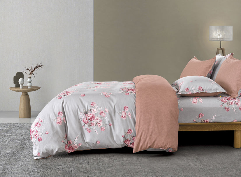 Epinova 1000TC 100% Pure Cotton Printed Bedsheet Set | Fitted Sheet | Bedding Set