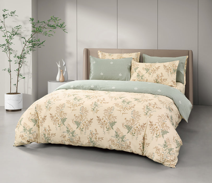 Epinova 1000TC 100% Pure Cotton Printed Bedsheet Set | Fitted Sheet | Bedding Set