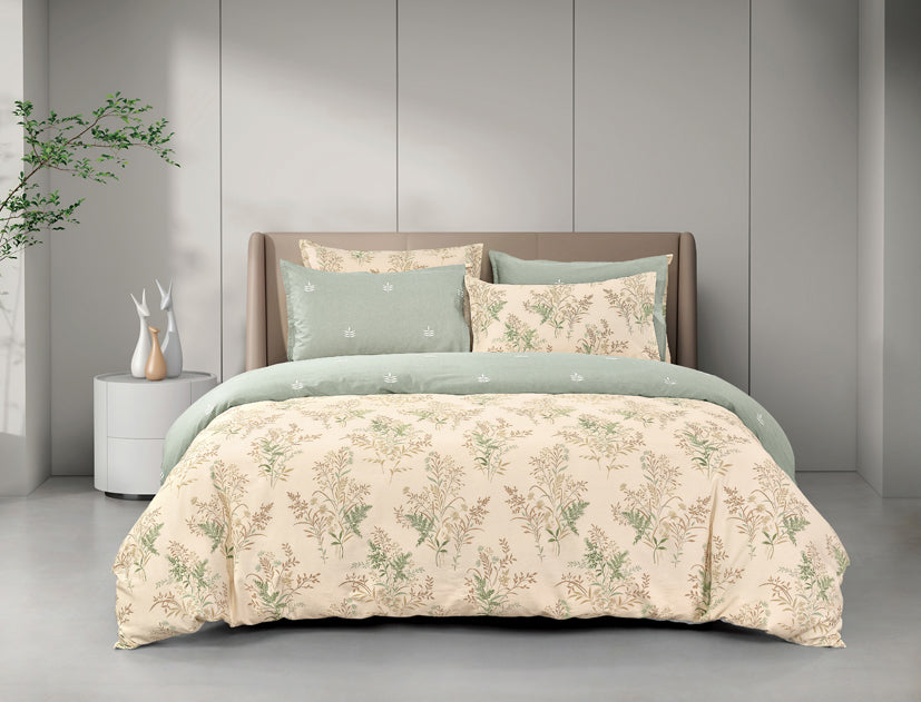 Epinova 1000TC 100% Pure Cotton Printed Bedsheet Set | Fitted Sheet | Bedding Set