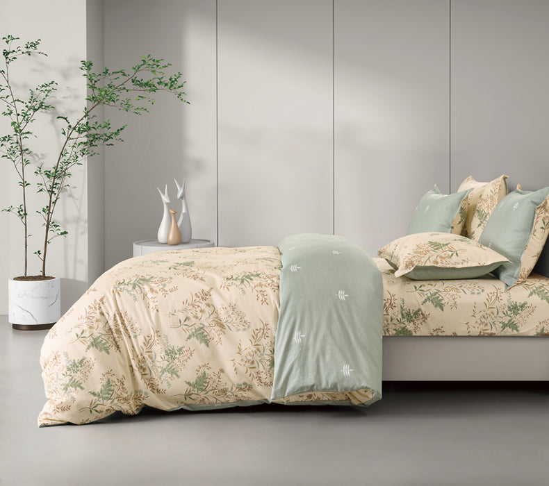 Epinova 1000TC 100% Pure Cotton Printed Bedsheet Set | Fitted Sheet | Bedding Set