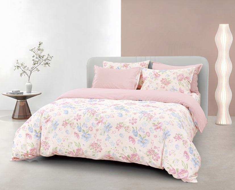 Epinova 1000TC 100% Pure Cotton Printed Bedsheet Set | Fitted Sheet | Bedding Set