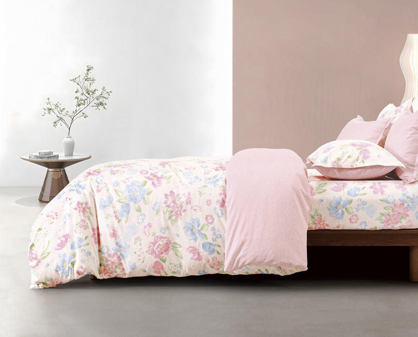 Epinova 1000TC 100% Pure Cotton Printed Bedsheet Set | Fitted Sheet | Bedding Set