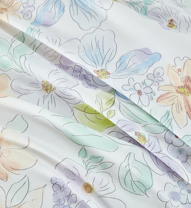 (Perks Week Special) Epinova 1000TC 100% Pure Cotton Printed Bedsheet Set | Fitted Sheet | Bedding Set