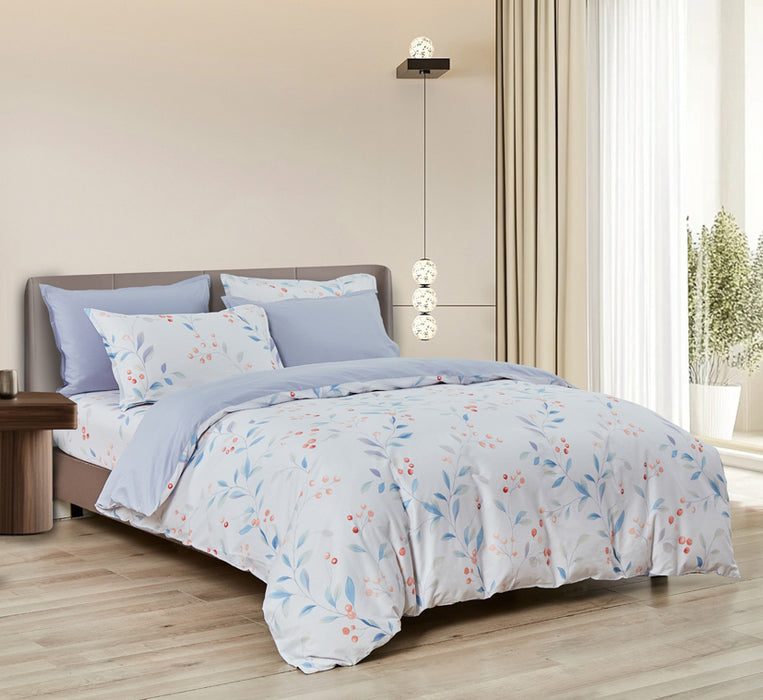 (Perks Week Special) Epinova 1000TC 100% Pure Cotton Printed Bedsheet Set | Fitted Sheet | Bedding Set