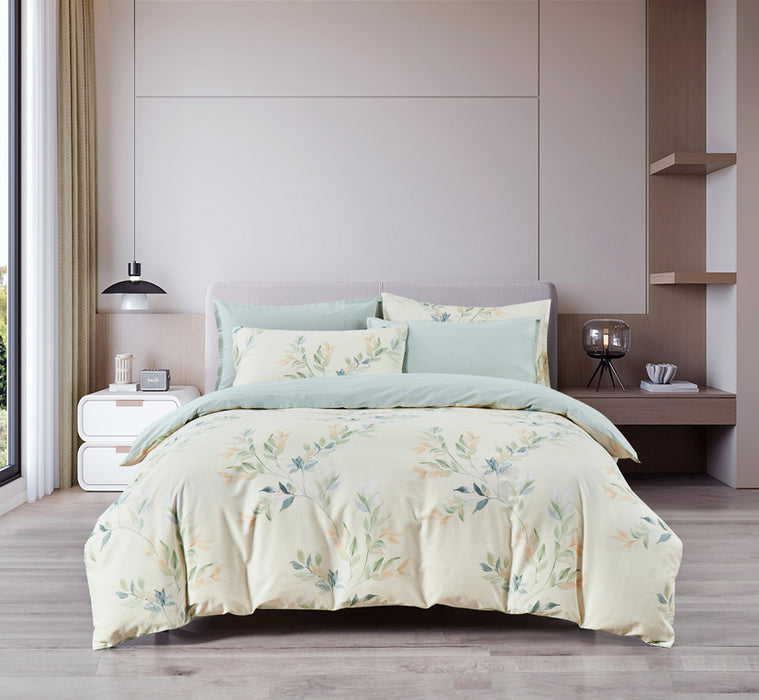 (Perks Week Special) Epinova 1000TC 100% Pure Cotton Printed Bedsheet Set | Fitted Sheet | Bedding Set