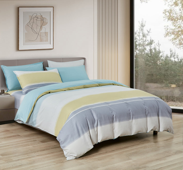 (Perks Week Special) Epinova 1000TC 100% Pure Cotton Printed Bedsheet Set | Fitted Sheet | Bedding Set