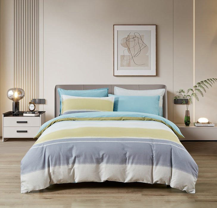 (Perks Week Special) Epinova 1000TC 100% Pure Cotton Printed Bedsheet Set | Fitted Sheet | Bedding Set