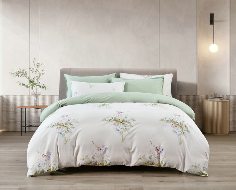 Epinova 1000TC 100% Pure Cotton Printed Bedsheet Set | Fitted Sheet | Bedding Set