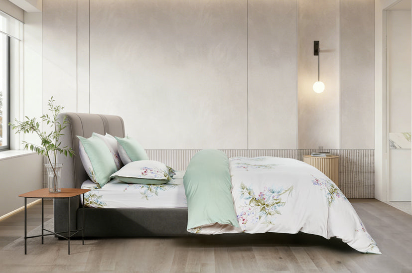 Epinova 1000TC 100% Pure Cotton Printed Bedsheet Set | Fitted Sheet | Bedding Set