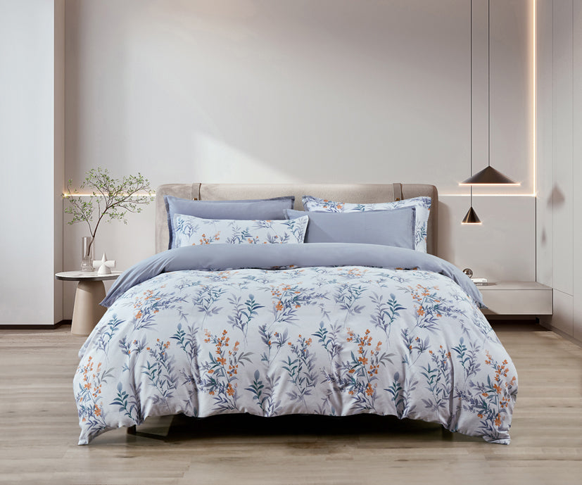 Epinova 1000TC 100% Pure Cotton Printed Bedsheet Set | Fitted Sheet | Bedding Set