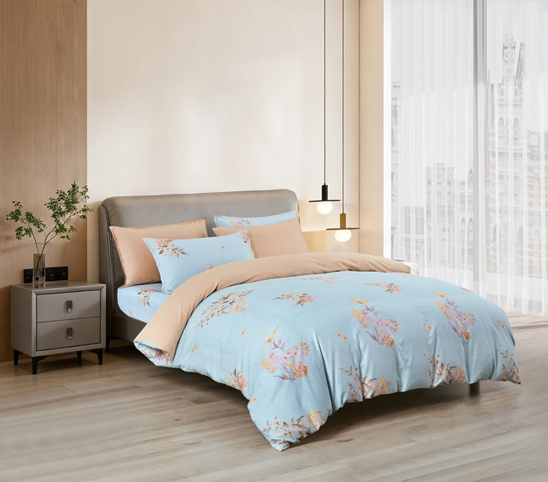 Epinova 1000TC 100% Pure Cotton Printed Bedsheet Set | Fitted Sheet | Bedding Set