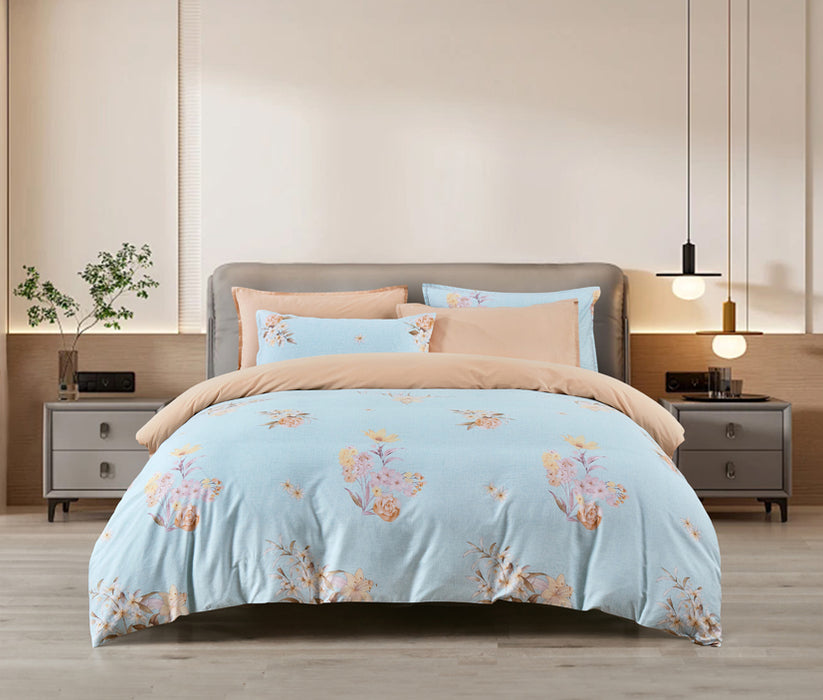 Epinova 1000TC 100% Pure Cotton Printed Bedsheet Set | Fitted Sheet | Bedding Set