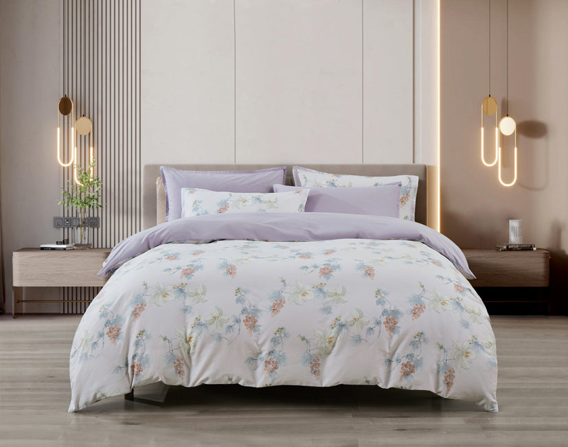 Epinova 1000TC 100% Pure Cotton Printed Bedsheet Set | Fitted Sheet | Bedding Set