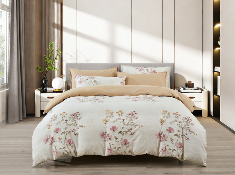 Epinova 1000TC 100% Pure Cotton Printed Bedsheet Set | Fitted Sheet | Bedding Set