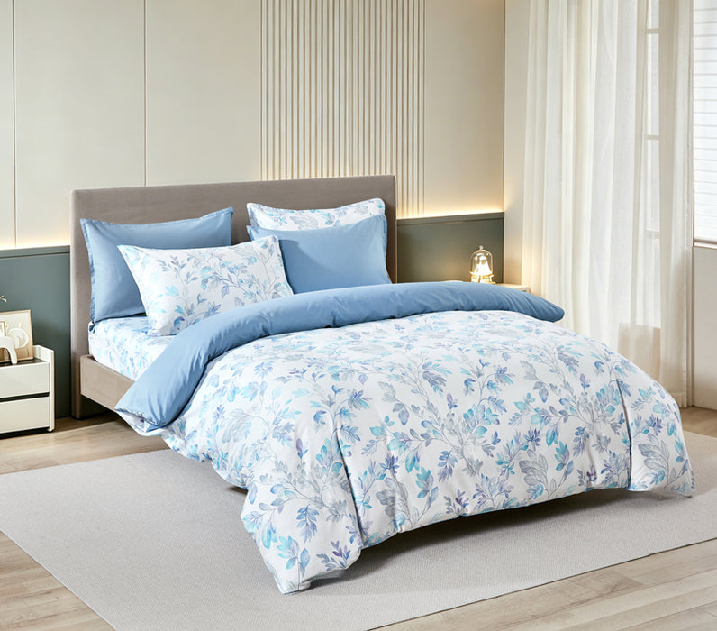 Epinova 1000TC 100% Pure Cotton Printed Bedsheet Set | Fitted Sheet | Bedding Set