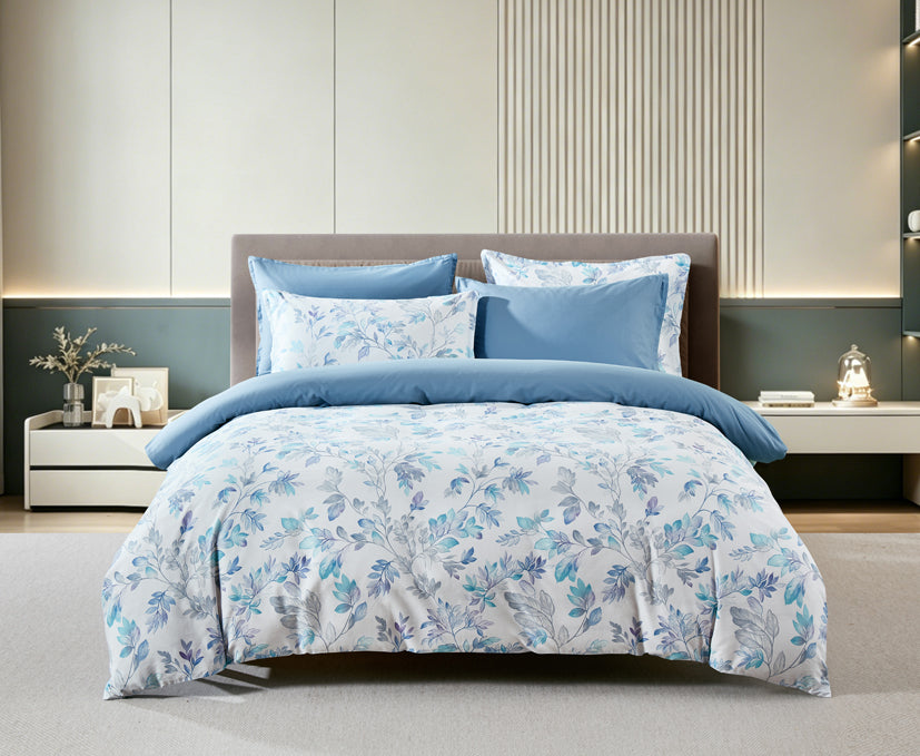 Epinova 1000TC 100% Pure Cotton Printed Bedsheet Set | Fitted Sheet | Bedding Set