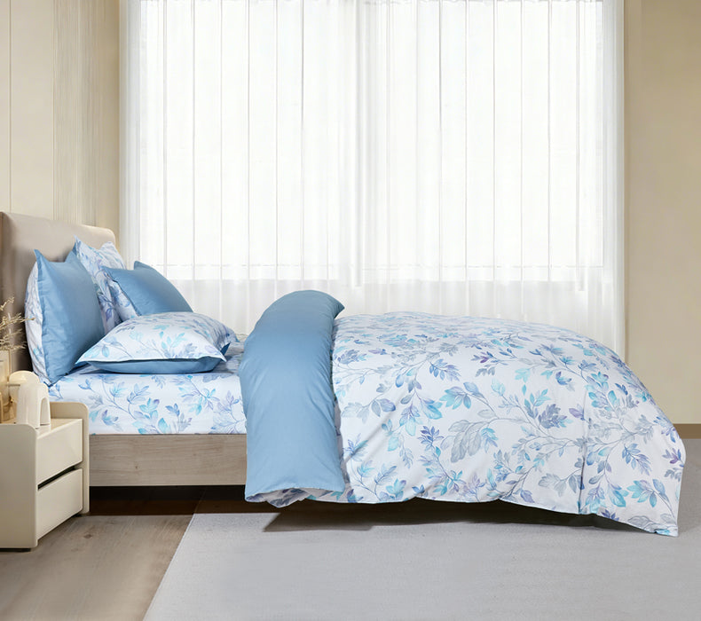 Epinova 1000TC 100% Pure Cotton Printed Bedsheet Set | Fitted Sheet | Bedding Set