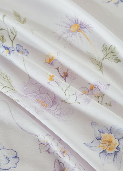 Epinova 1000TC 100% Pure Cotton Printed Bedsheet Set | Fitted Sheet | Bedding Set