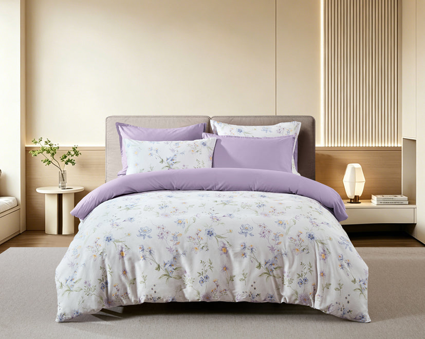 Epinova 1000TC 100% Pure Cotton Printed Bedsheet Set | Fitted Sheet | Bedding Set
