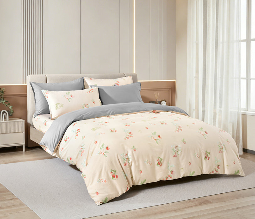Epinova 1000TC 100% Pure Cotton Printed Bedsheet Set | Fitted Sheet | Bedding Set
