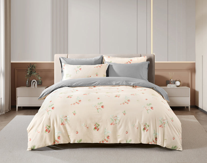 Epinova 1000TC 100% Pure Cotton Printed Bedsheet Set | Fitted Sheet | Bedding Set