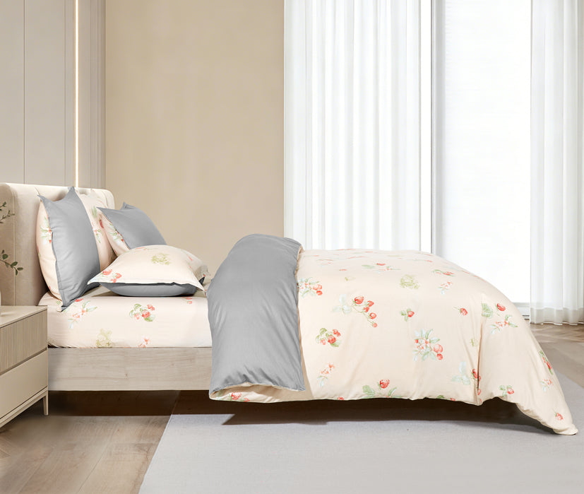 Epinova 1000TC 100% Pure Cotton Printed Bedsheet Set | Fitted Sheet | Bedding Set