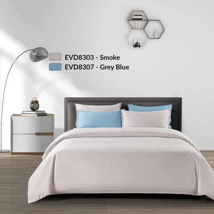 Epinova Silkysoft 980TC Microfiber Bedsheet | Bedset (Smoke / Grey Blue)