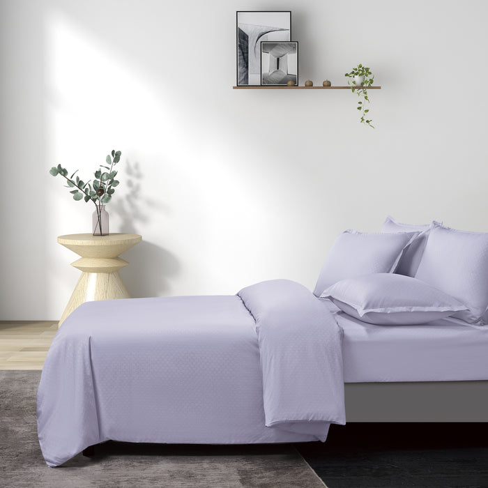 Epinova Silkysoft Dobby 980TC Microfiber Bedsheet (Purple Sky) | Fitted Set | Bedset