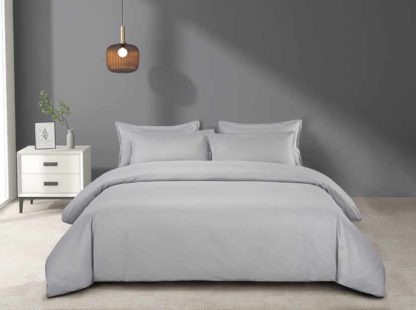 Epinova Silkysoft Dobby 980TC Microfiber Bedsheet (Grey) | Fitted Set | Bedset