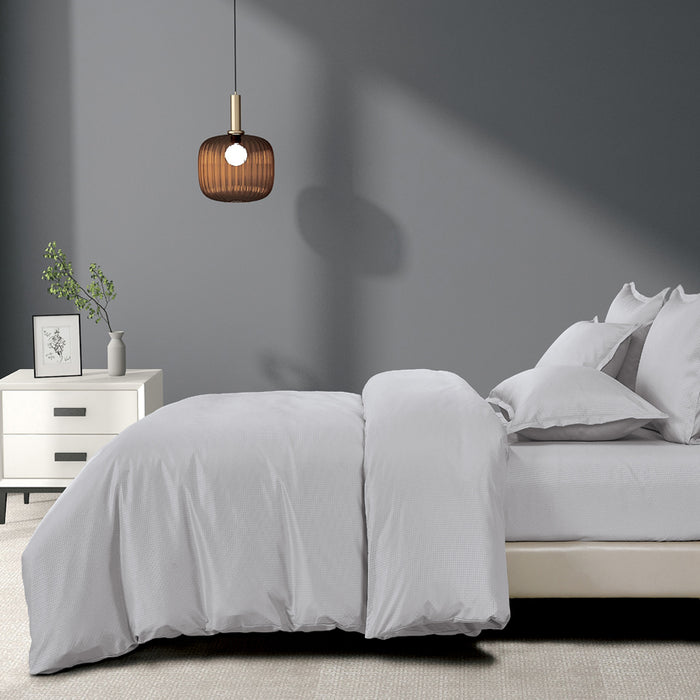 Epinova Silkysoft Dobby 980TC Microfiber Bedsheet (Grey) | Fitted Set | Bedset