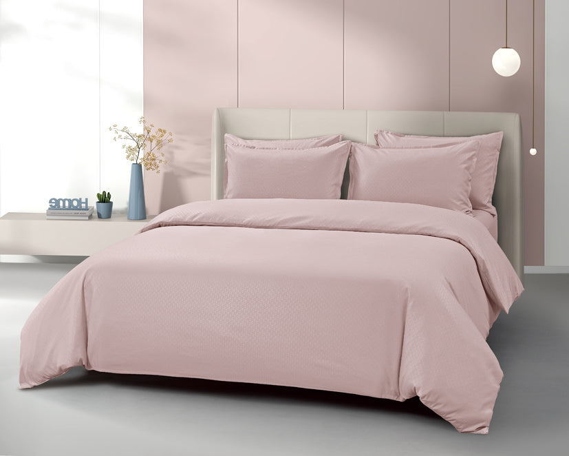 Epinova Silkysoft Dobby 980TC Microfiber Bedsheet (Hushed Lilac) | Fitted Set | Bedset