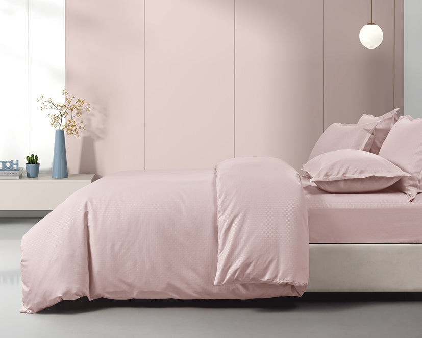 Epinova Silkysoft Dobby 980TC Microfiber Bedsheet (Hushed Lilac) | Fitted Set | Bedset