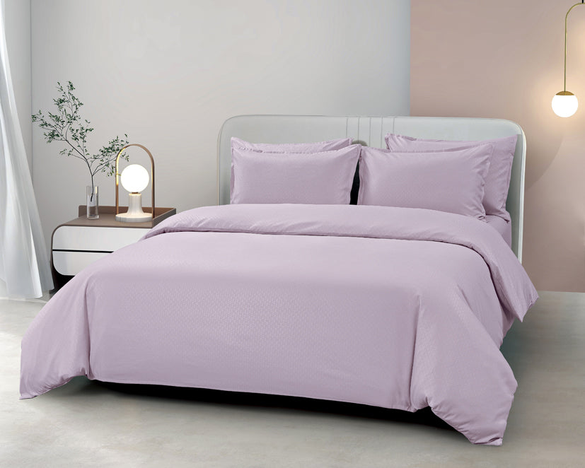 Epinova Silkysoft Dobby 980TC Microfiber Bedsheet (Lilac Fog) | Fitted Set | Bedset